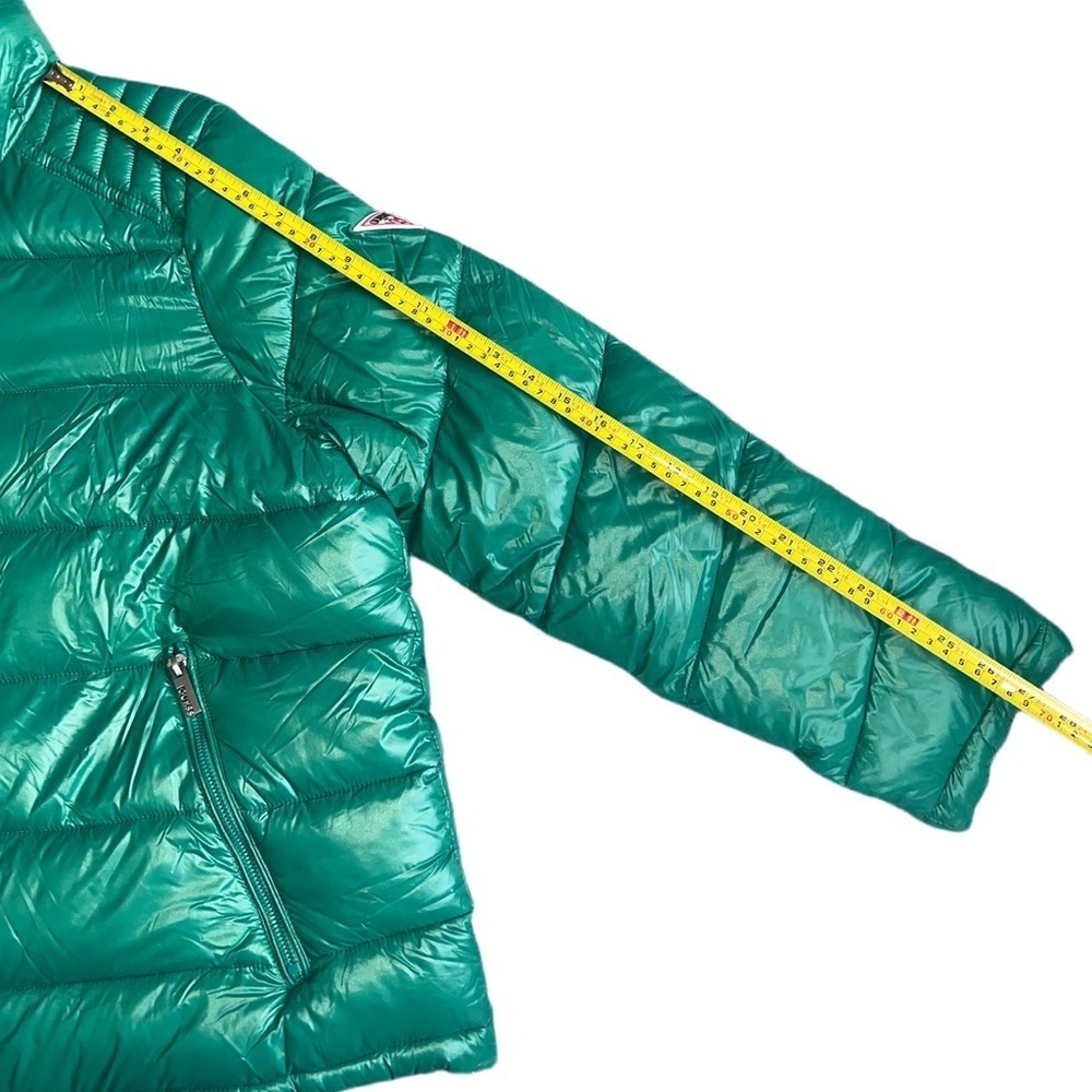GUESS Emerald Green Hooded Puffer Jacket | Women’s Large | NWOT - Picture 9 of 10